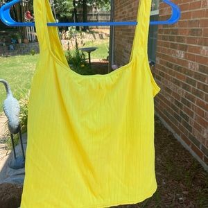Yellow 2 piece bathing suit